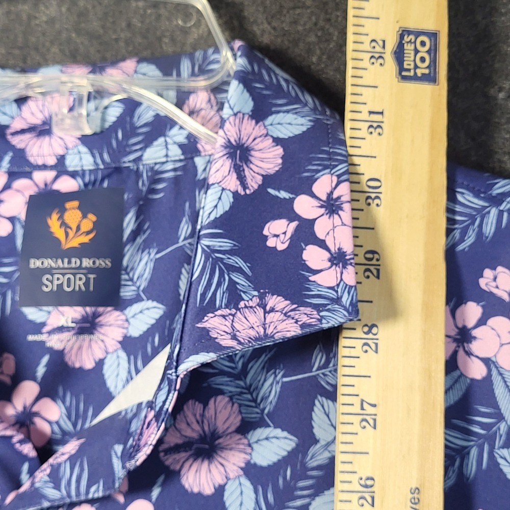 Donald Ross Sport Floral Print Golf Polo Men's - Picture 6 of 9